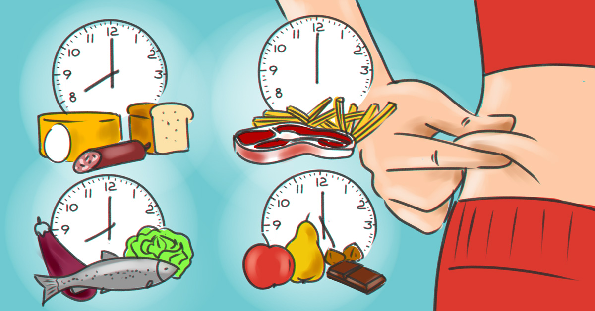 Как всё есть и не толстеть: узнай, в какое время пища усваивается, а в какое превращается в жир.
